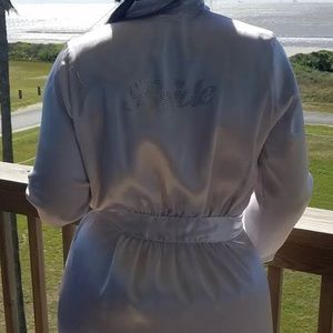 Silk bridal robe